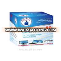 High quality lens cleaning wet wipes to clean lenses/car glass/camera screen