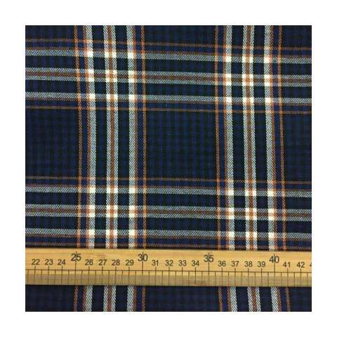 Flannel Plaid Check Yarn Dyed Fabric With Brushed Side